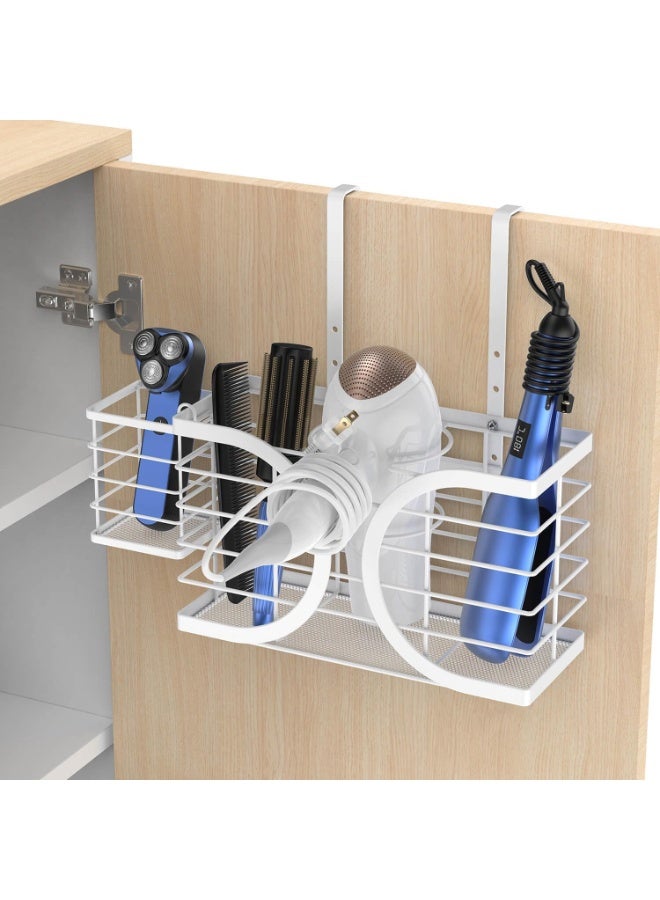 Relex Hair Dryer Holder 3in1 Hair Tool Organizer/Wall Mounted,Cabinet Door or Desk-based Blow Dryer Holder/Height-adjustable Curling Iron Holder/Bathroom Cabinet Organizer for Flat Irons Curling Wand - Image 3